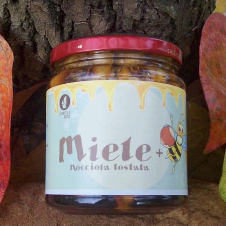NOCCIOL +: HONEY WITH PIEDMONT ROASTED HAZELNUTS 15 Miel + multiflowers honey with piedmont roasted hazelnuts