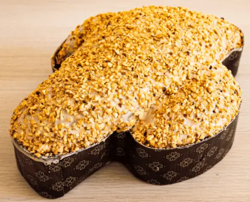 easter dove cake stuffed with hazelnut cream scoiattolo rosso farm